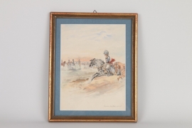 Aquarell "General Ney 1815", Frankreich um 1900