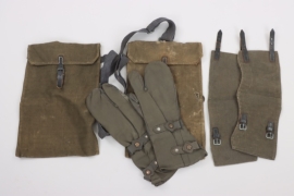 Heer Equipment grouping - Stick grenade carrying bags, gaiters and gloves