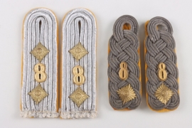 Heer shoulder boards for a Oberstleutnant and Rittmeister of Kavallerie Regiment 8