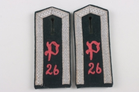 Heer shoulder straps for a Unteroffizier of Panzerabwehr Abteilung 26