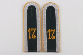 Heer shoulder straps for a Unteroffizier of Kavallerie Regiment 17