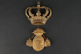 Prussia - Artillery Cartridge Box Plaque and Crown