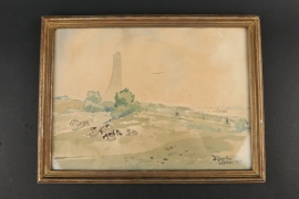 Watercolor of the Laboe Naval Memorial