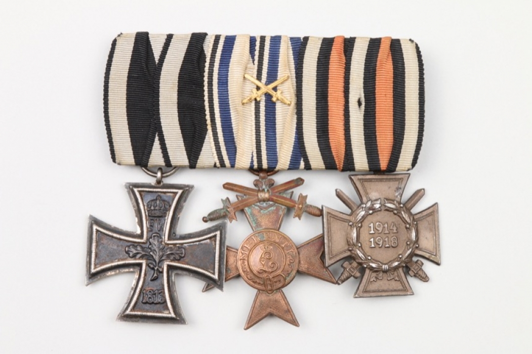 Third Reich 3-medal bar to WW1 veteran