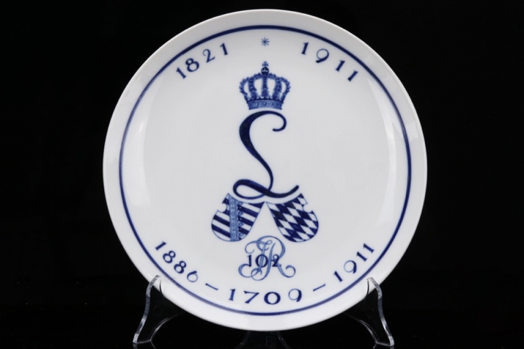 Imperial Infanterie-Regiment 102 porcelain plate - Meissen