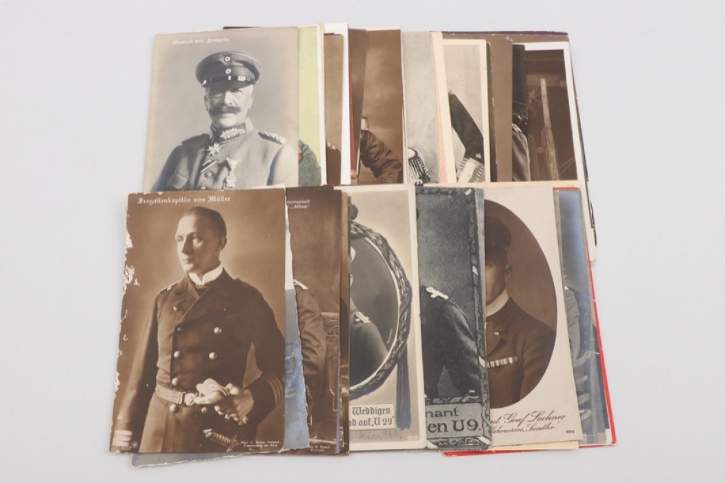 Lot of 44 postcards of generals and the Imperial Navy