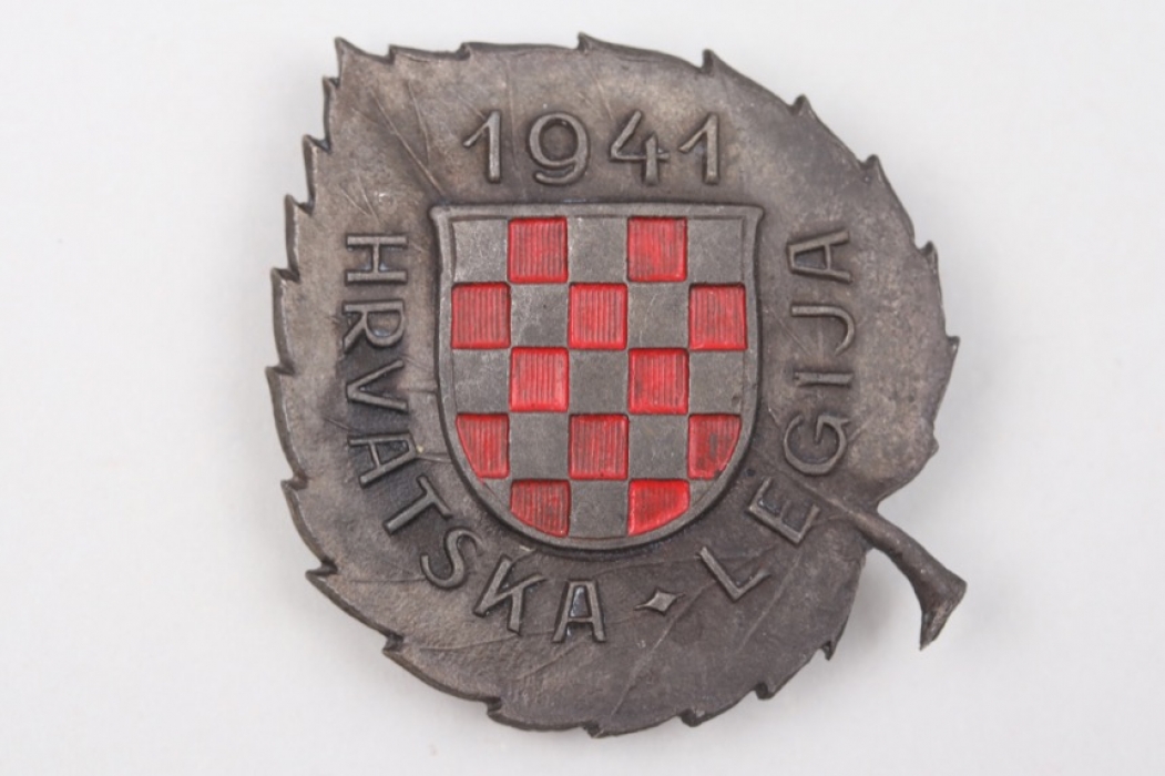 1941 "HRVATSKA-LEGIJA" Croatian Legion cap badge