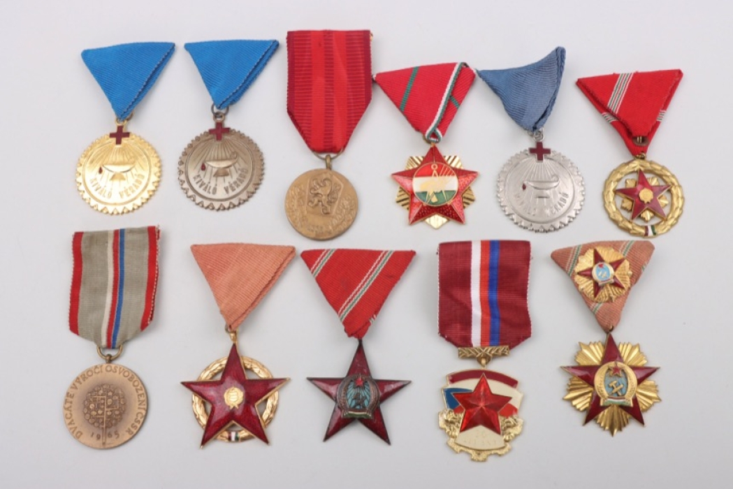 Lot of medals of socialist countries