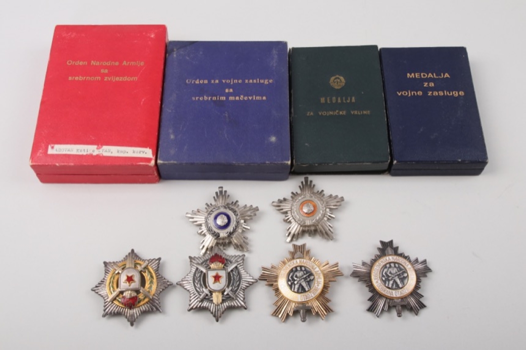 Yugoslavia- lot of medals & decorations
