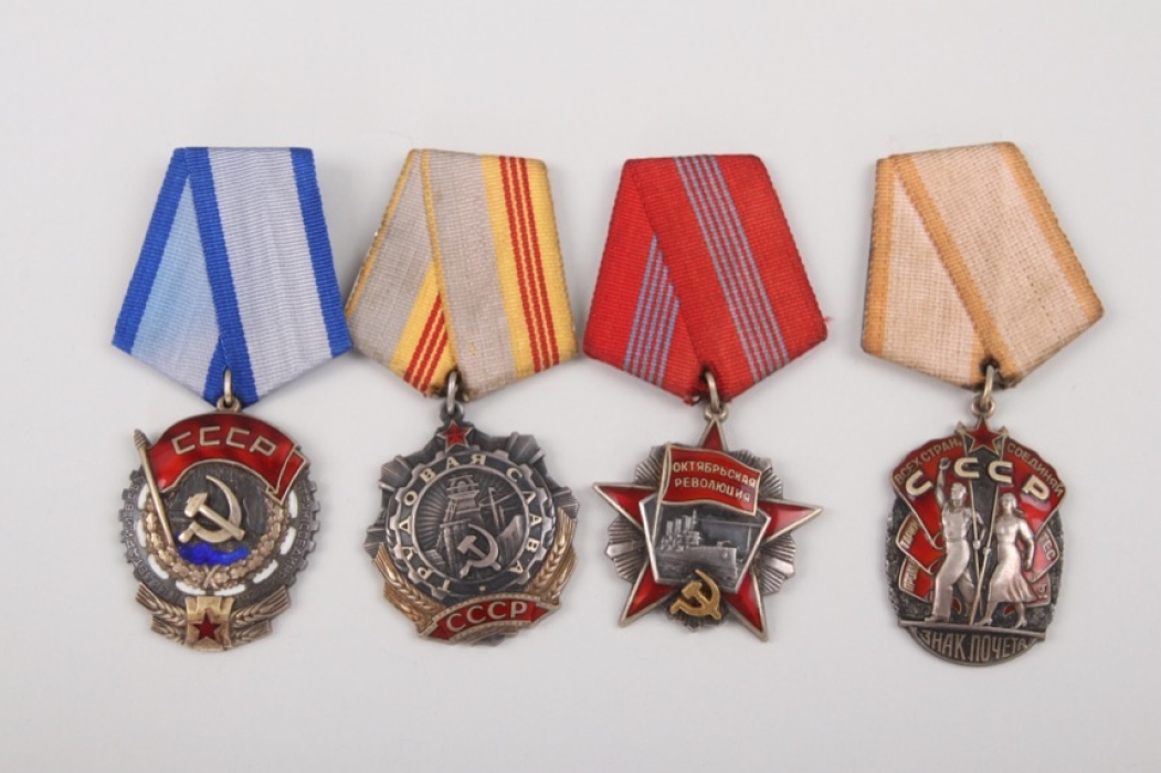 Russia - lot of medals & decorations