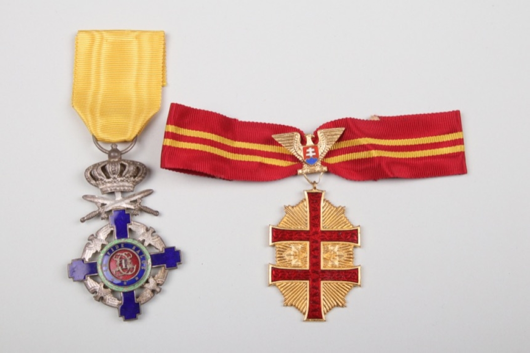 Romania + Slovakia - Order of the Star & War Victory Cross