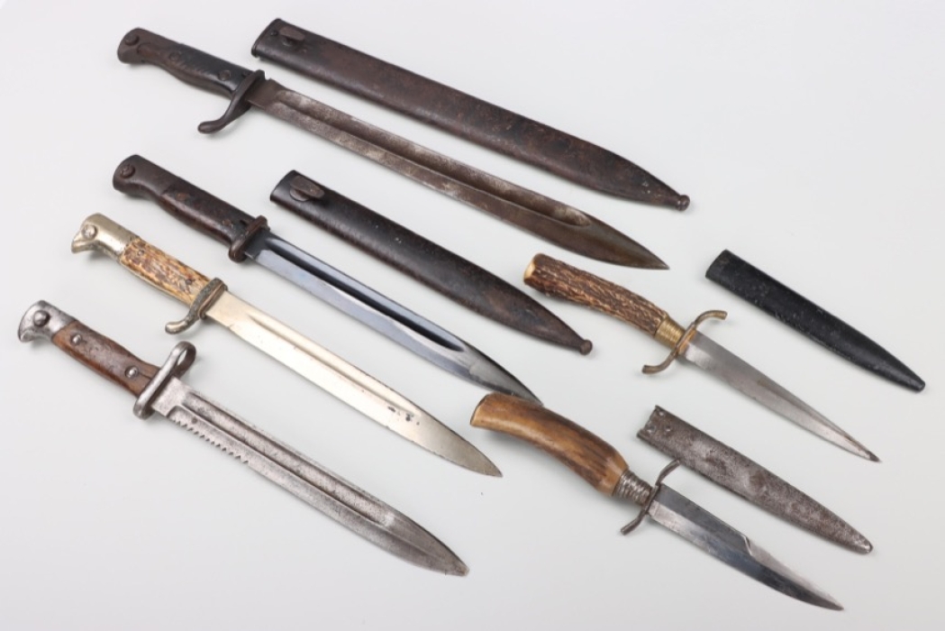 Lot of bayonets and trench knives