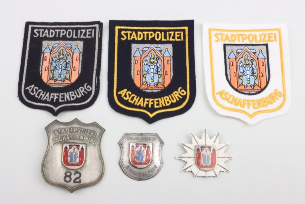 Federal Republic of Germany - Stadtpolizei Aschaffenburg Police insignia lot