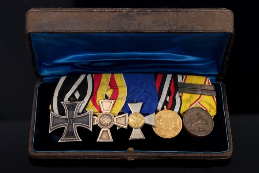 Medal bar of a Prussian 1870/71 Veteran with Baden Medals