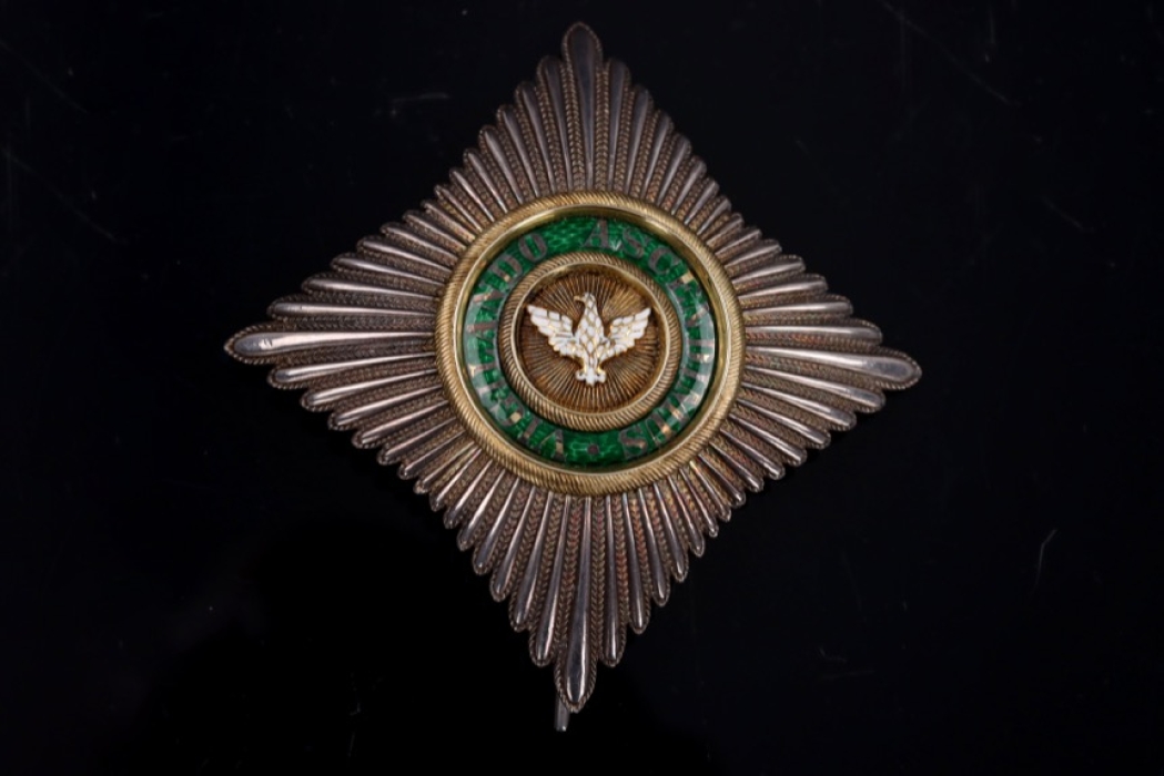 Saxon Grand Ducal House Order of Vigilance or of the White Falcon Commander Cross Breast Star