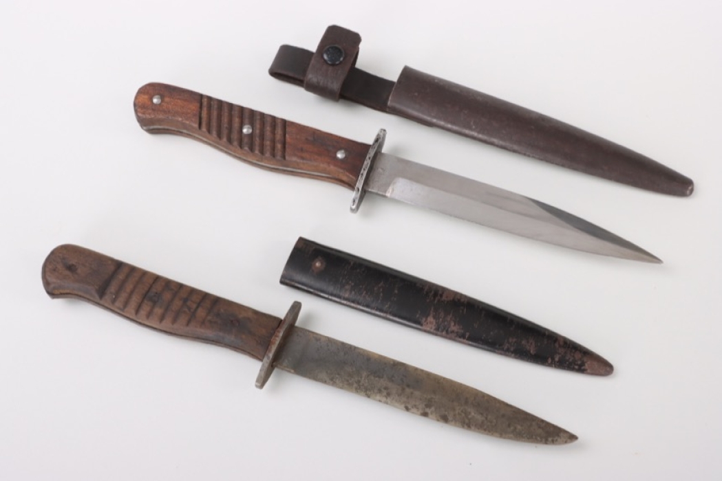 2 x WWI German trench knife