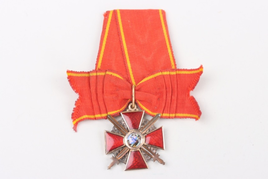 Russia - Order of St. Anne 3. class with swords gold original ribbon
