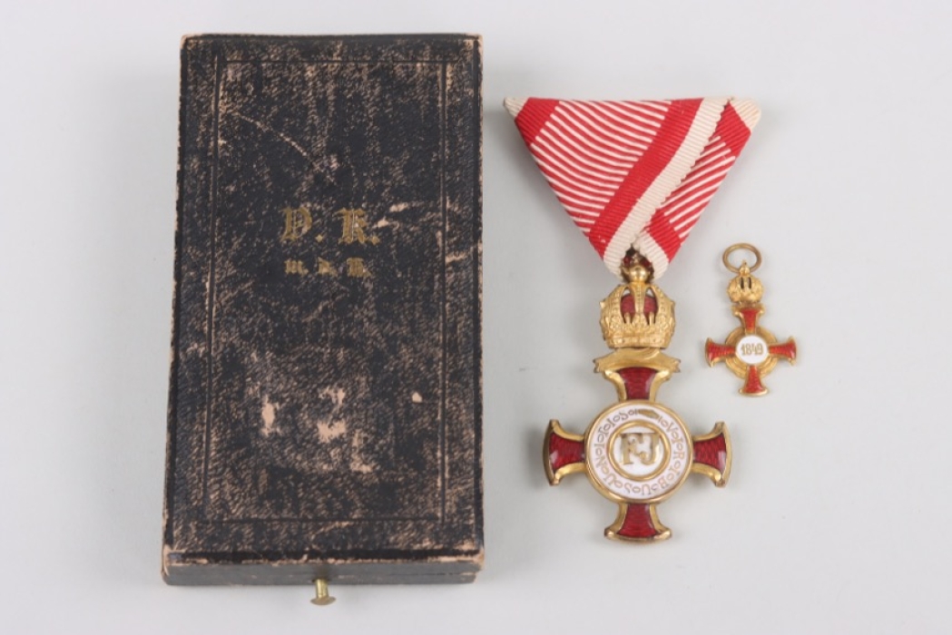 Austria Gold Cross of Merit with Crown on the Medal of Valor ribbon