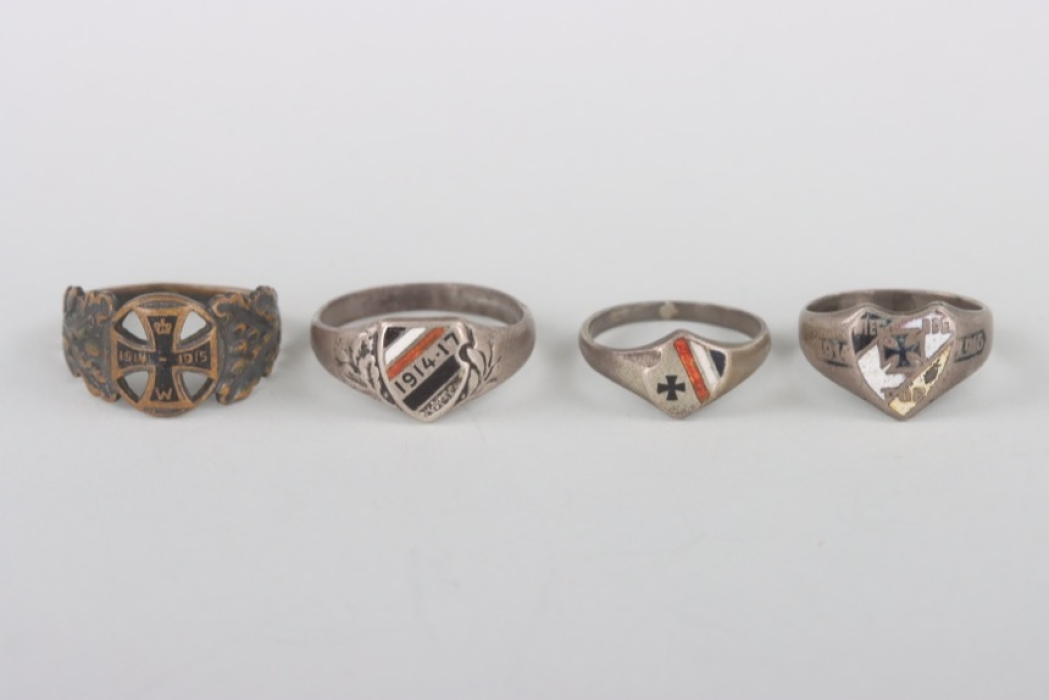 Lot of 4 patriotic Personal rings