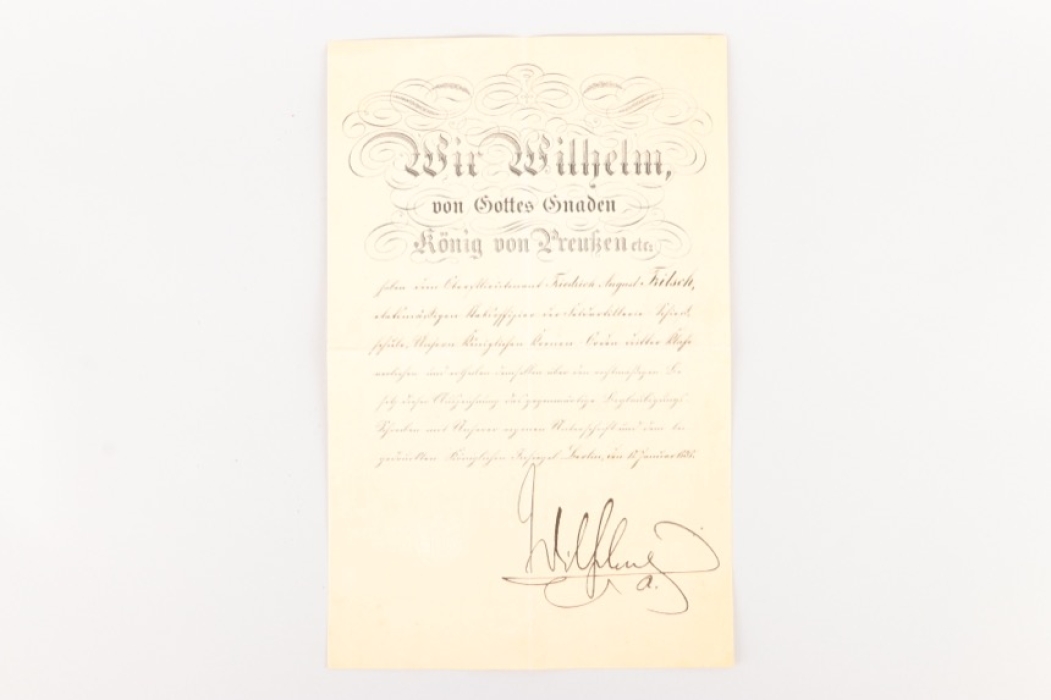 Prussia - Crown Order 3rd Class Document