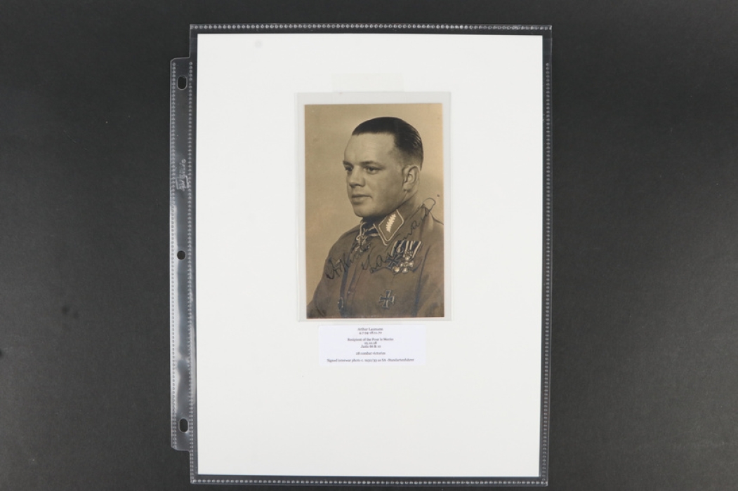 Signed Portrait photo of Arthur Laumann Pour le Merite