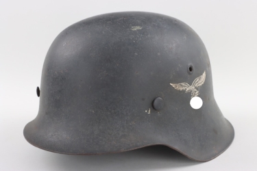Luftwaffe M40 helmet with two eagle decals applied - ET68
