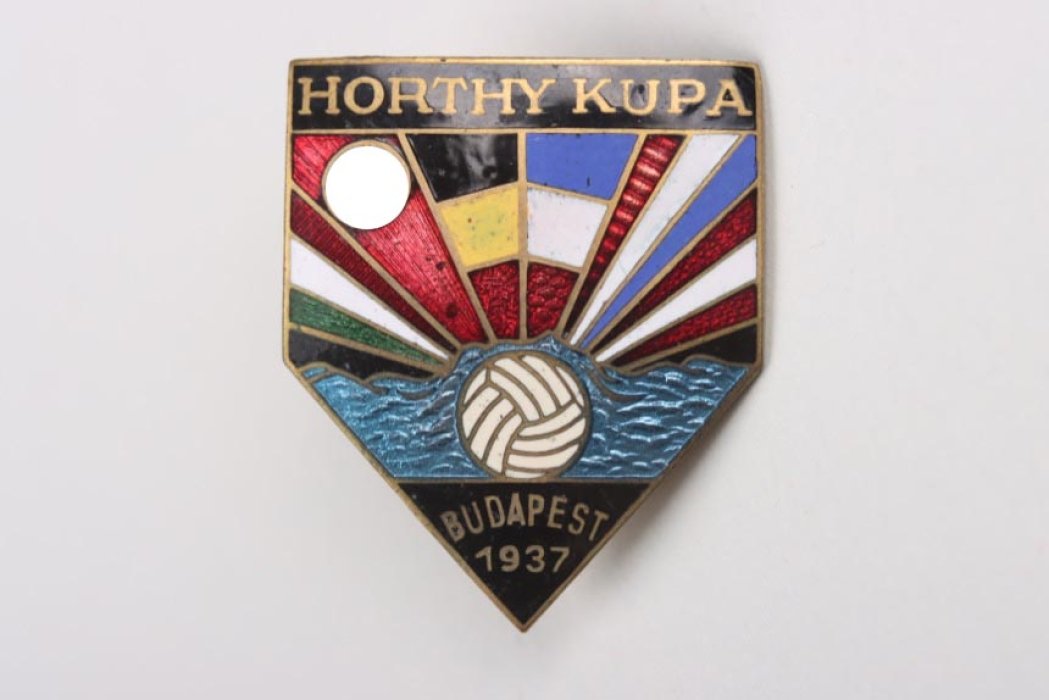 "HORTHY KUPA" enamel badge of a football tournament - Budapest 1937