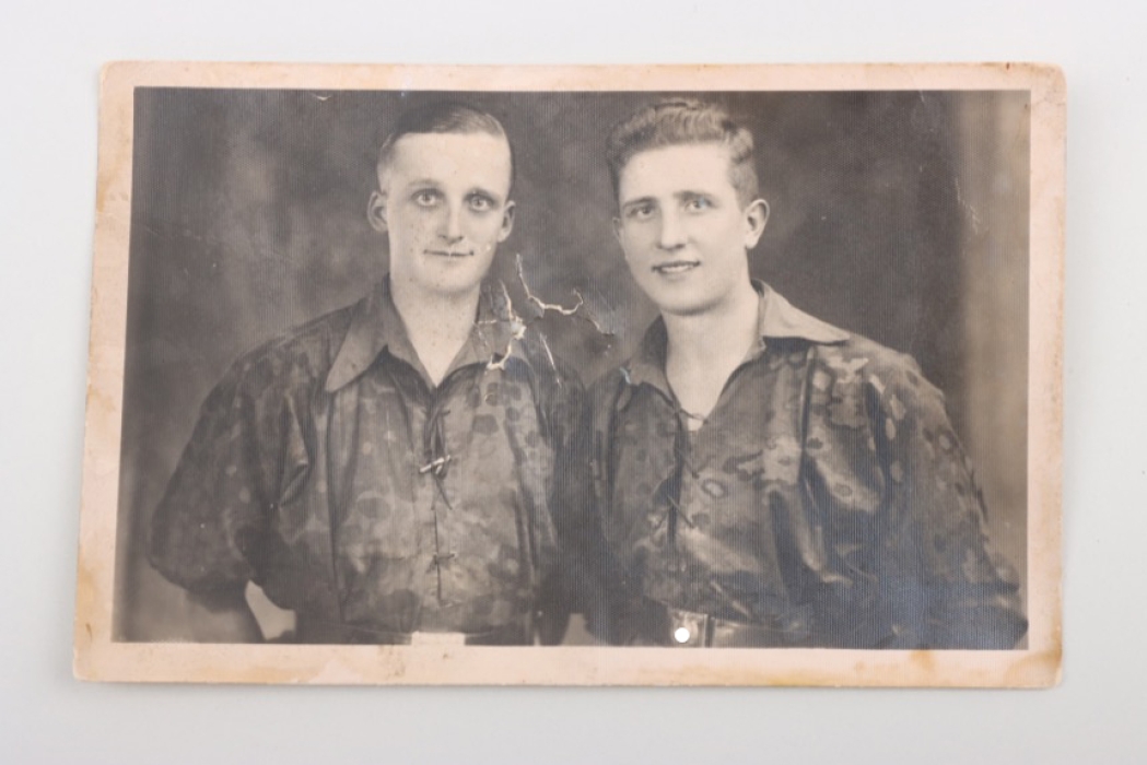 Waffen-SS portrait photo with camo smock