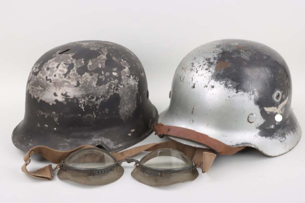 Luftwaffe M35 helmet / M43 helmet / goggles