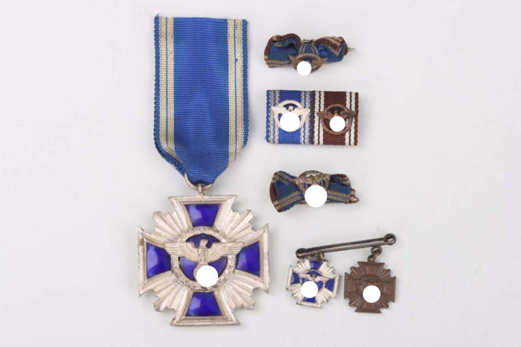 NSDAP Long Service Award 2nd Class (silver) + Miniatures