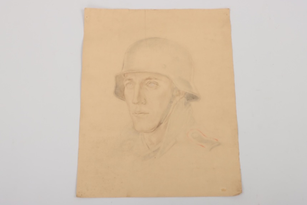 Waffen-SS portrait (pencil drawing)