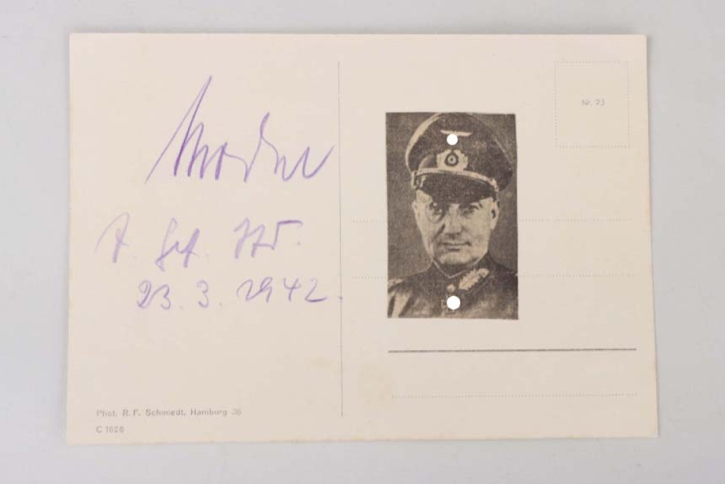 Model, Walter - 1942 dated autograph