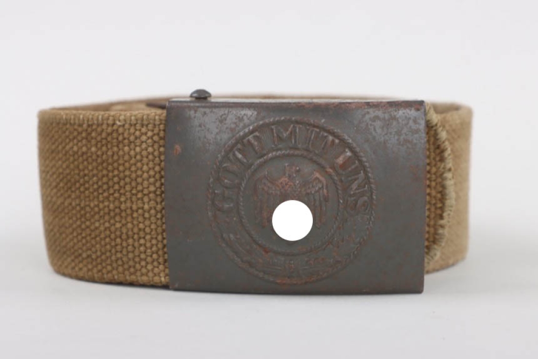 Heer EM/NCO field buckle with tropical webbing belt