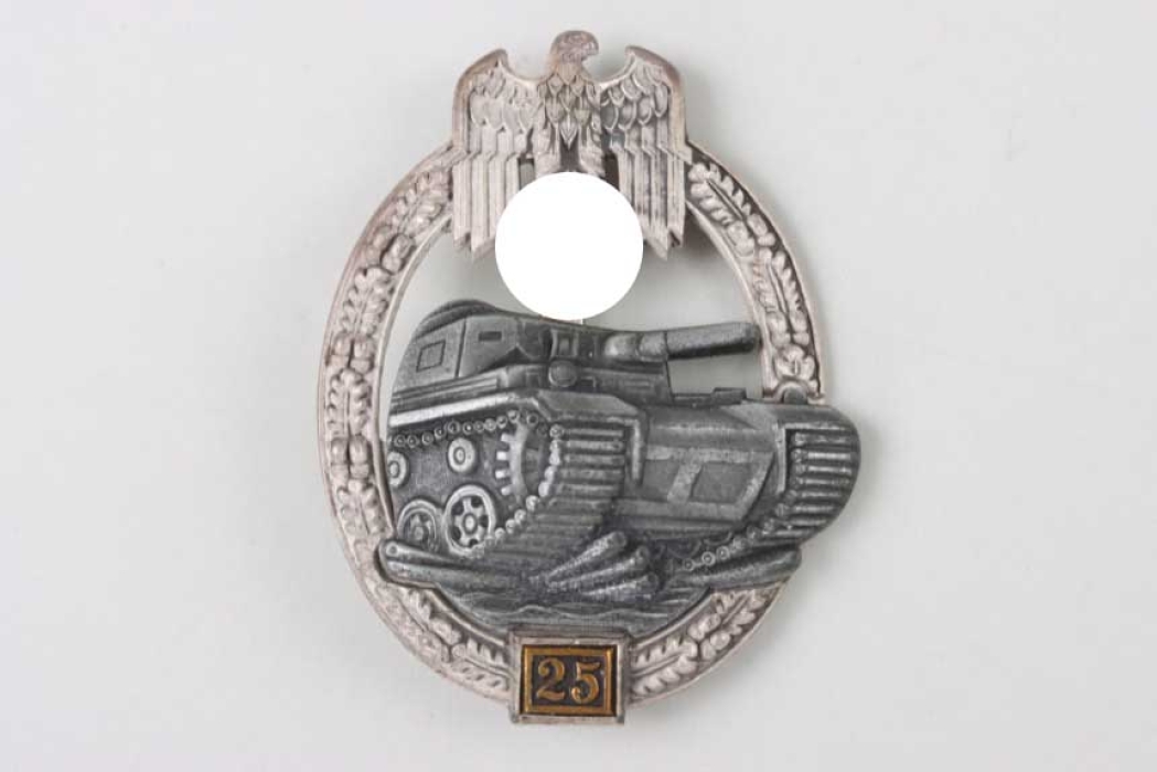 Tank Assault Badge 2nd Class "25" in Silver "JFS"