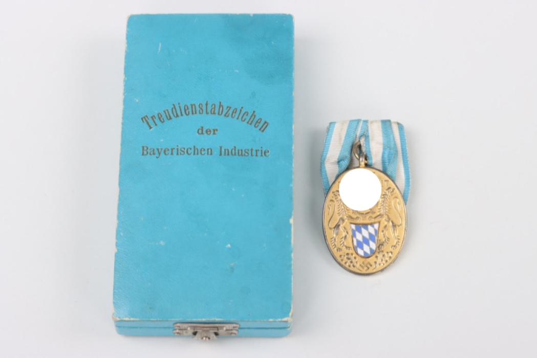 Bavarian Industry Faithful Service Medal for 40 years with case - Deschler (990)