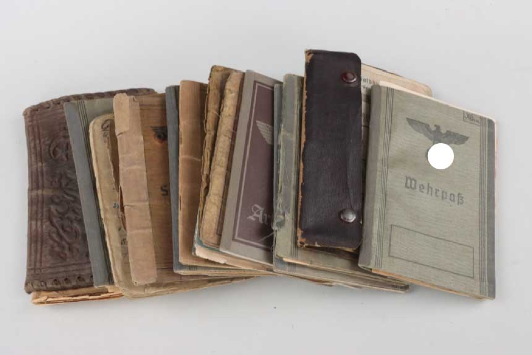 Collection of identity cards & documents  - Soldbuch, Wehrpass, Arbeitsbuch, etc.