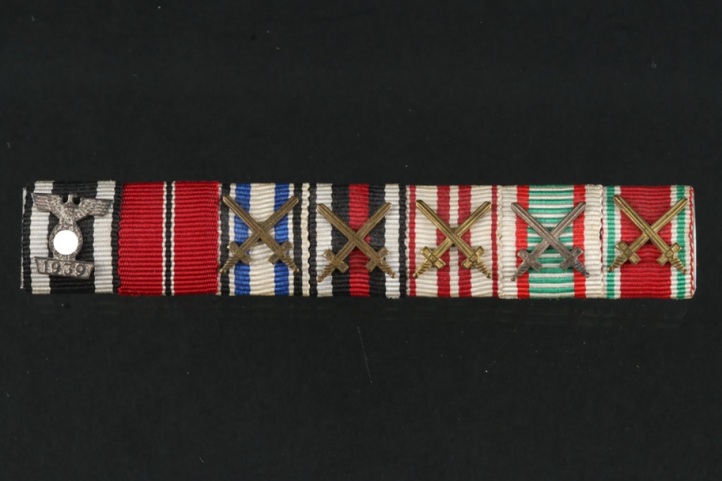Ribbon Bar with Iron Cross 2nd Class 1914 repetition clasp