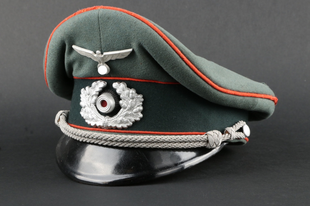 Heer visor cap for officers "Frischluft"- Artillery