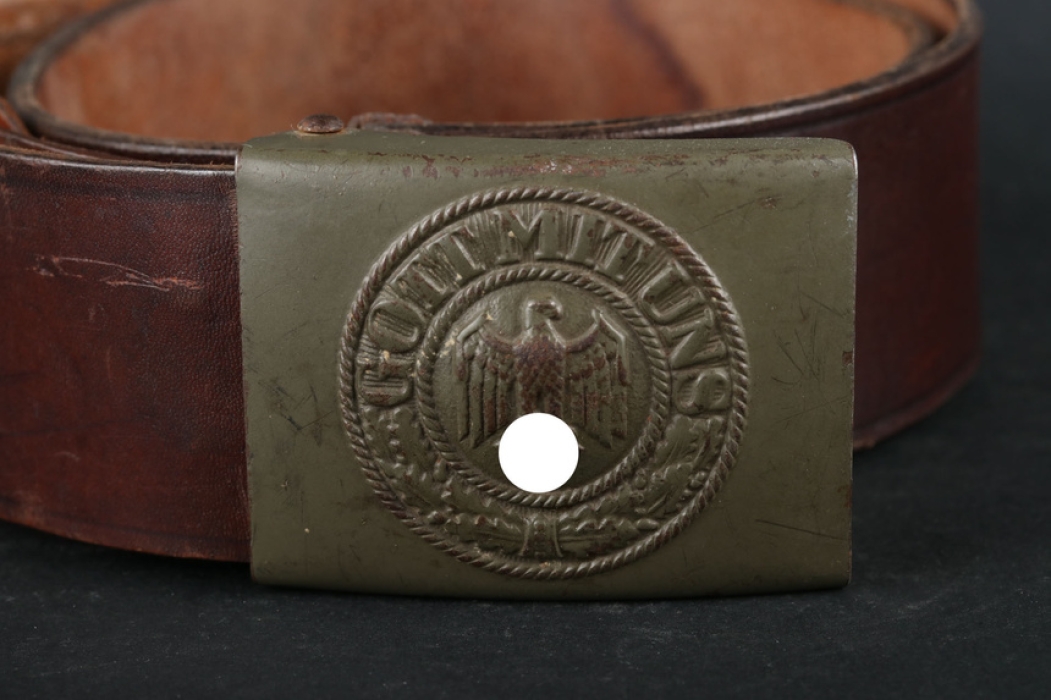 Heer field buckle "Gott mit uns" (EM/NCO) with belt - Afrikakorps