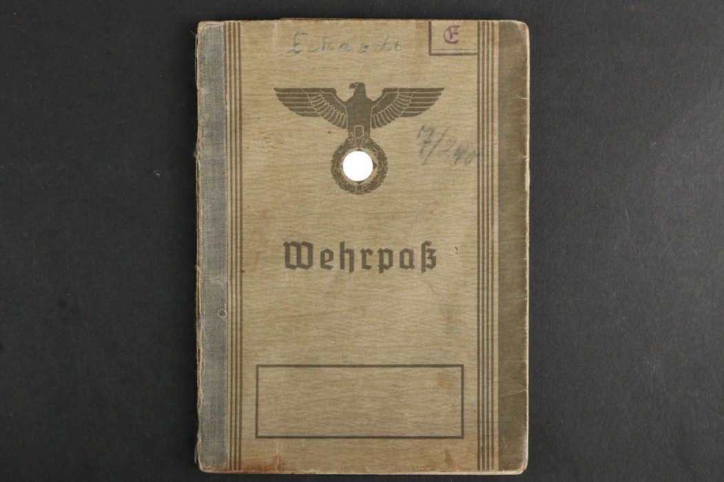 Wehrpass for Obergefreiter Eckhardt - 16th Panzer Div. (Pz. Gren. Rgt. 64)