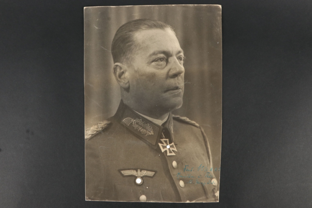 Signed Portrait photo - Ferdinand Schaal Generalleutnant u. Kom. einer Panzerdivision