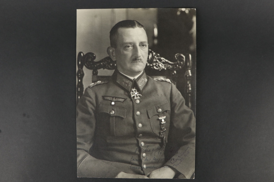 Signed Portrait photo - Heinrich v. Vietinghof gen. Scheel General der Panzertr. u. Kom. General