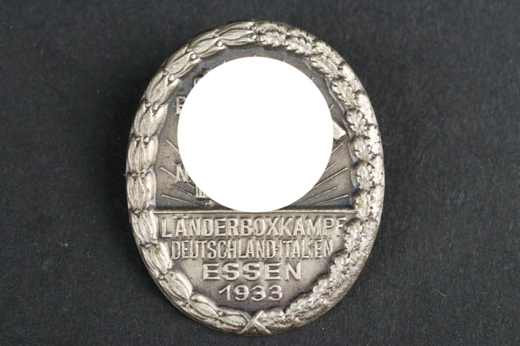 Participation badge for the German-Italian boxing event in Essen, 1933