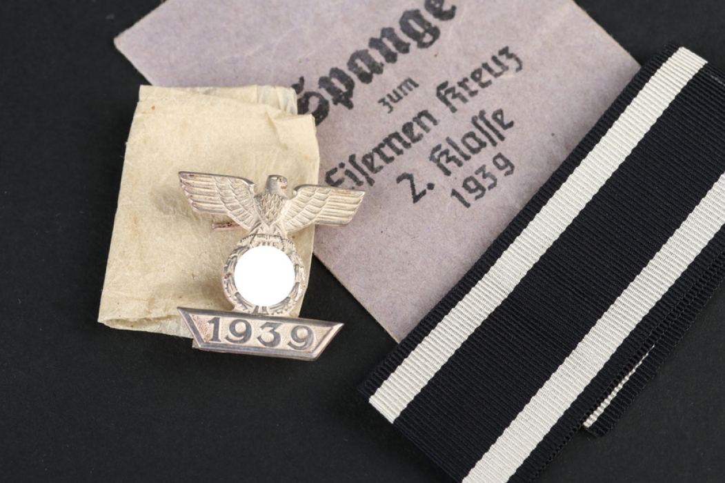 1939 Clasp to the Iron Cross 2nd Class 1914, 2nd pattern with Pouch