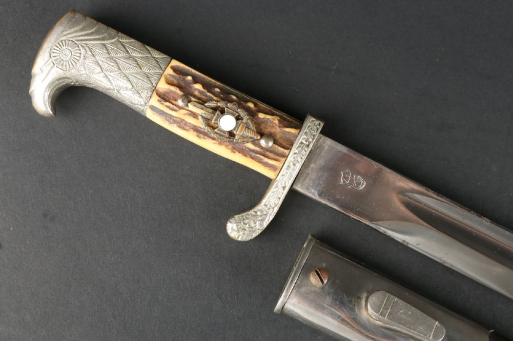 Police bayonet with Veterans Association Emblem - Weyersberg