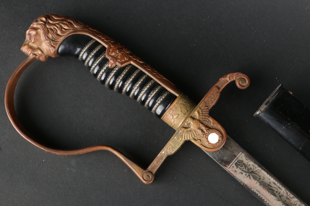 Heer Lion head officer's sabre with etched blade - Paul Seilheim